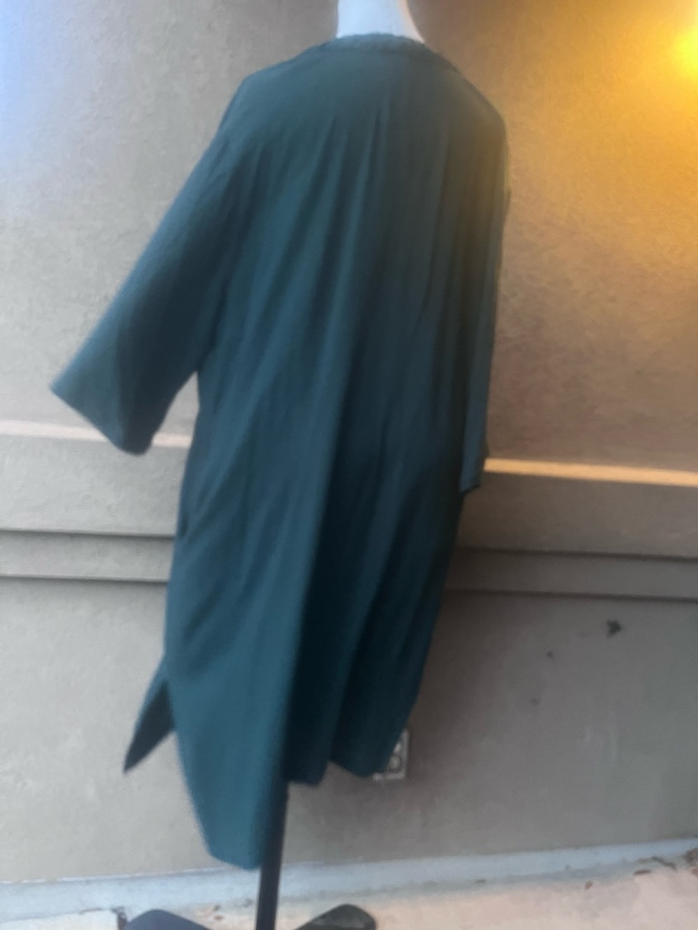 Marrakech V-Neck Textured Midi Dress in Teal - Picture 3 of 7